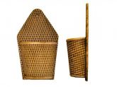 VASO PAREDE MEIA LUA RATTAN
